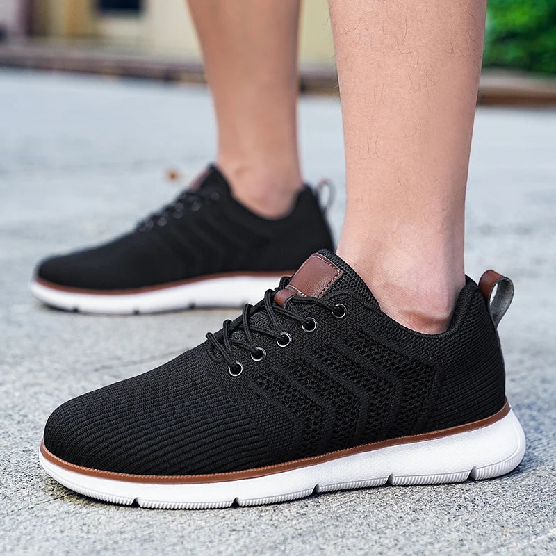 Andrey | Knit Upper Lace-Up Sneakers