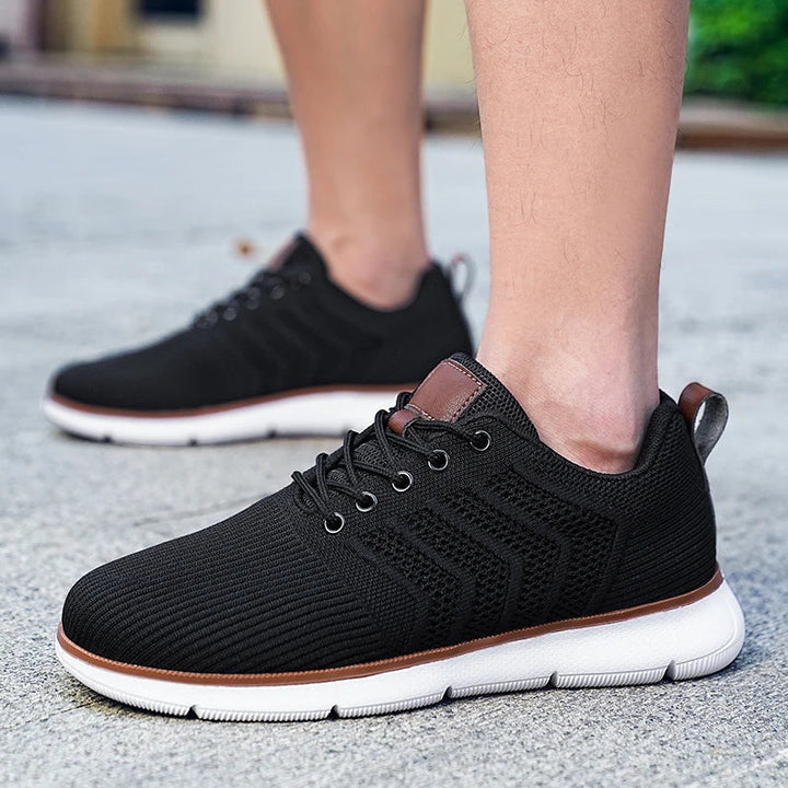 Andrey | Knit Upper Lace-Up Sneakers