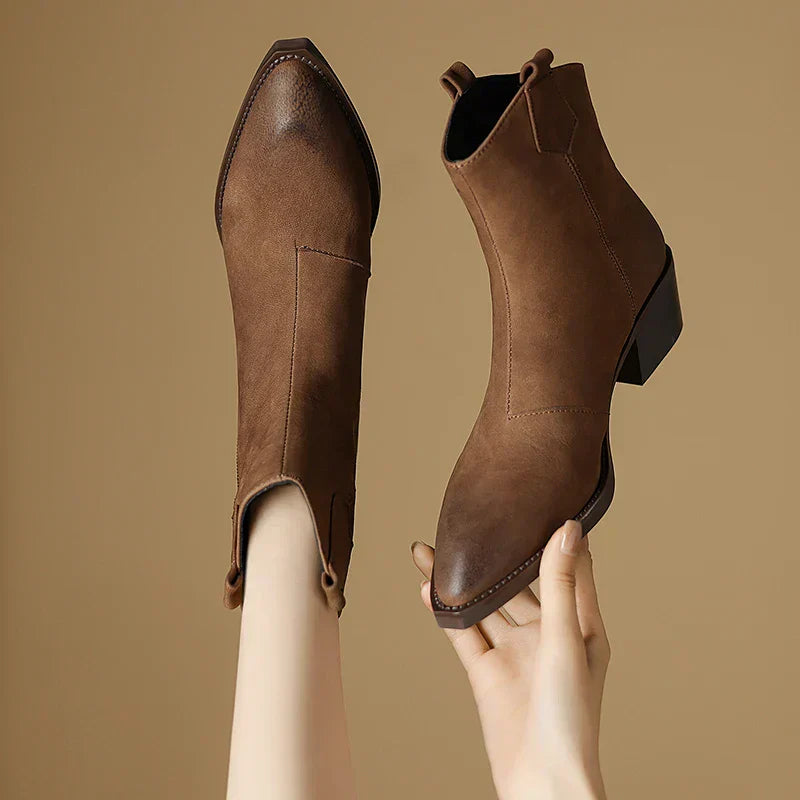 Ashika | Pointed Toe Ankle Boots