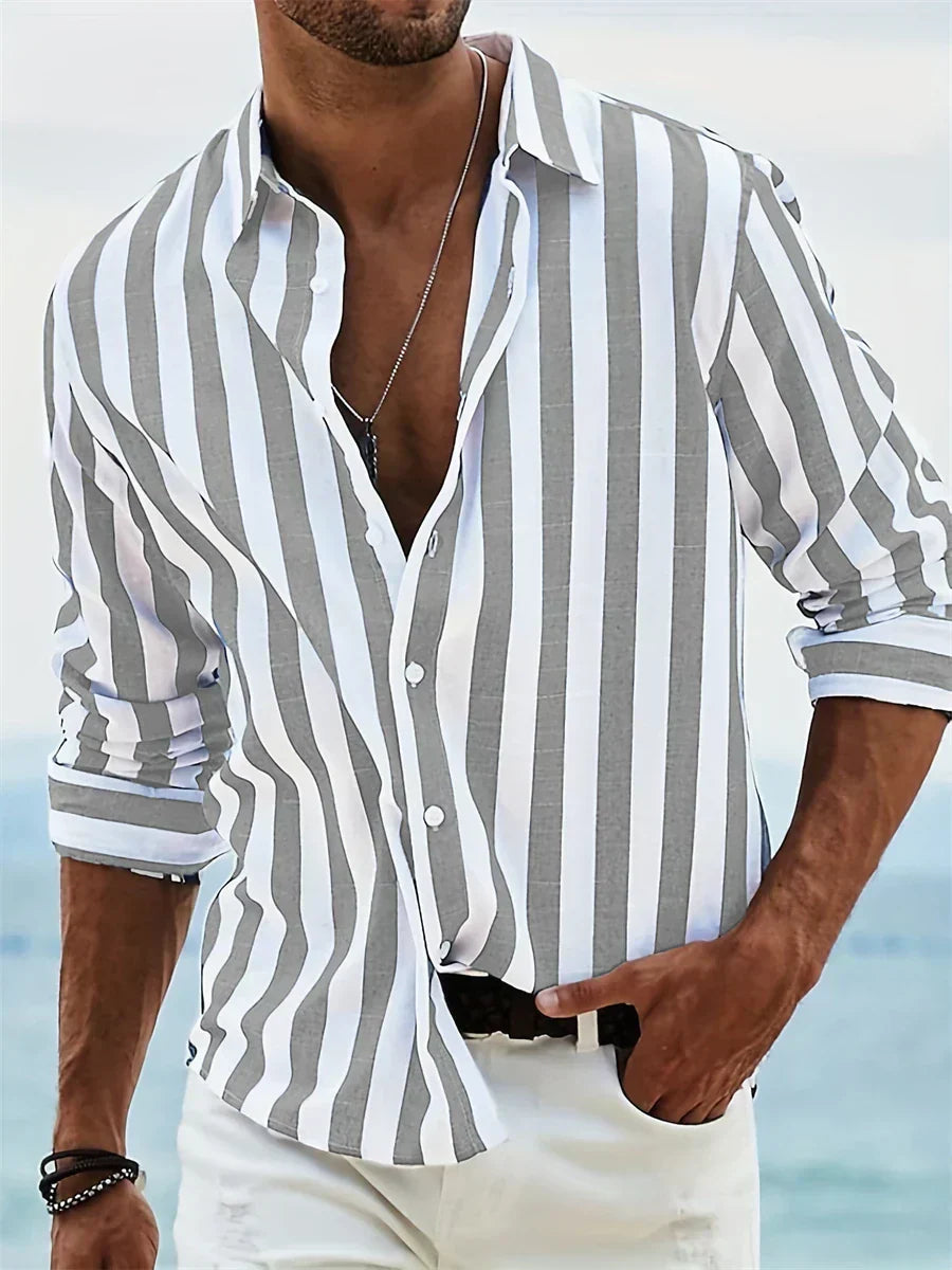 Patrick | Striped Button-Down Casual Shirt