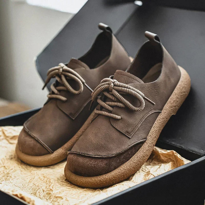 Cameron | Textured Toe Lace-Up Sneakers