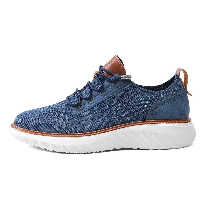 Bernard | Textured Panel Lace-Up Sneakers