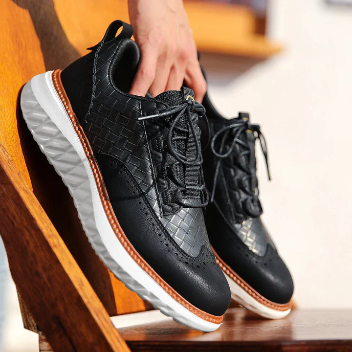 Arlen | Low-Top Woven Panel Sneakers