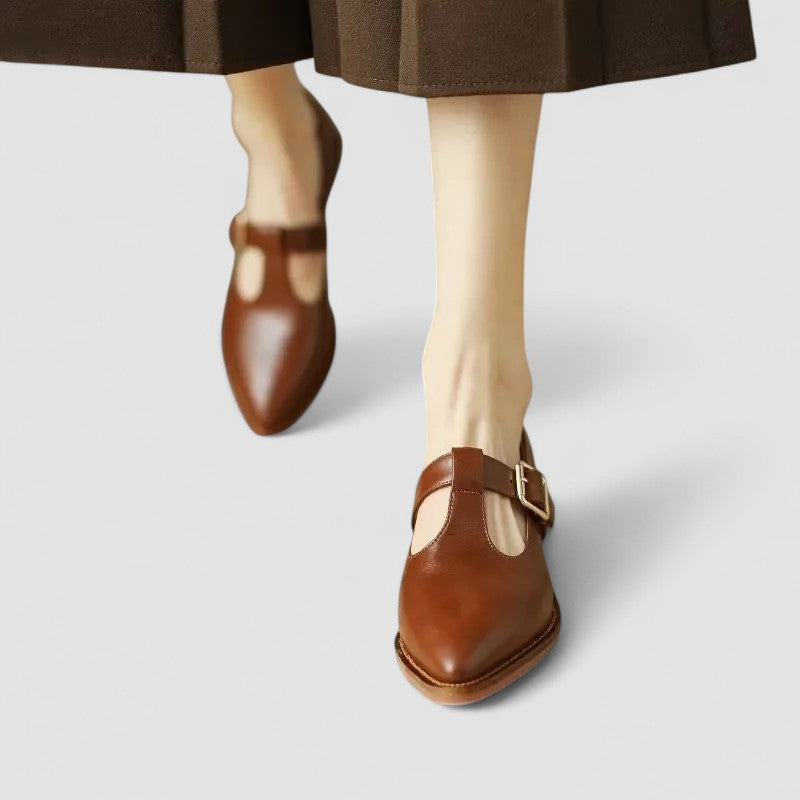 Nastasia | T-Strap Mary Jane Block Heel Shoes
