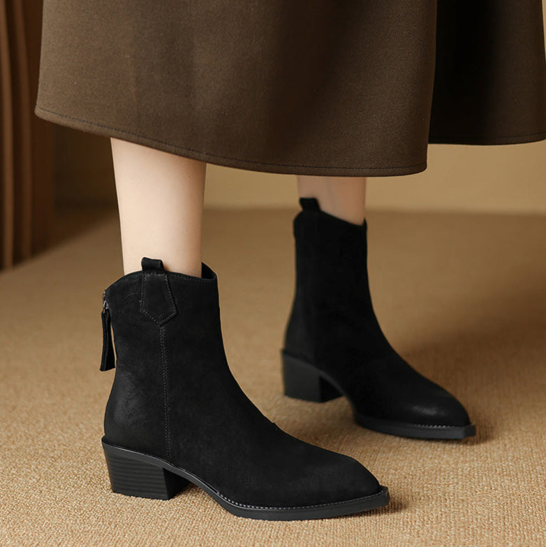 Ashika | Pointed Toe Ankle Boots