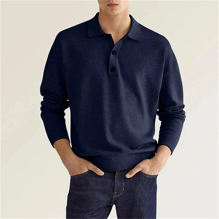 Ashton | Knit Polo Long-Sleeve Shirt