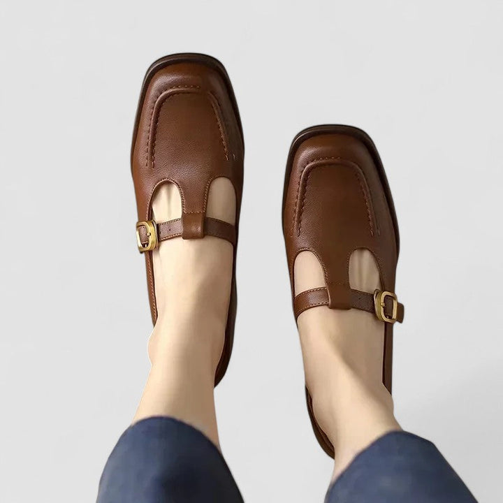Odelia | Square-Toe Mary Jane Shoes with Buckle Strap