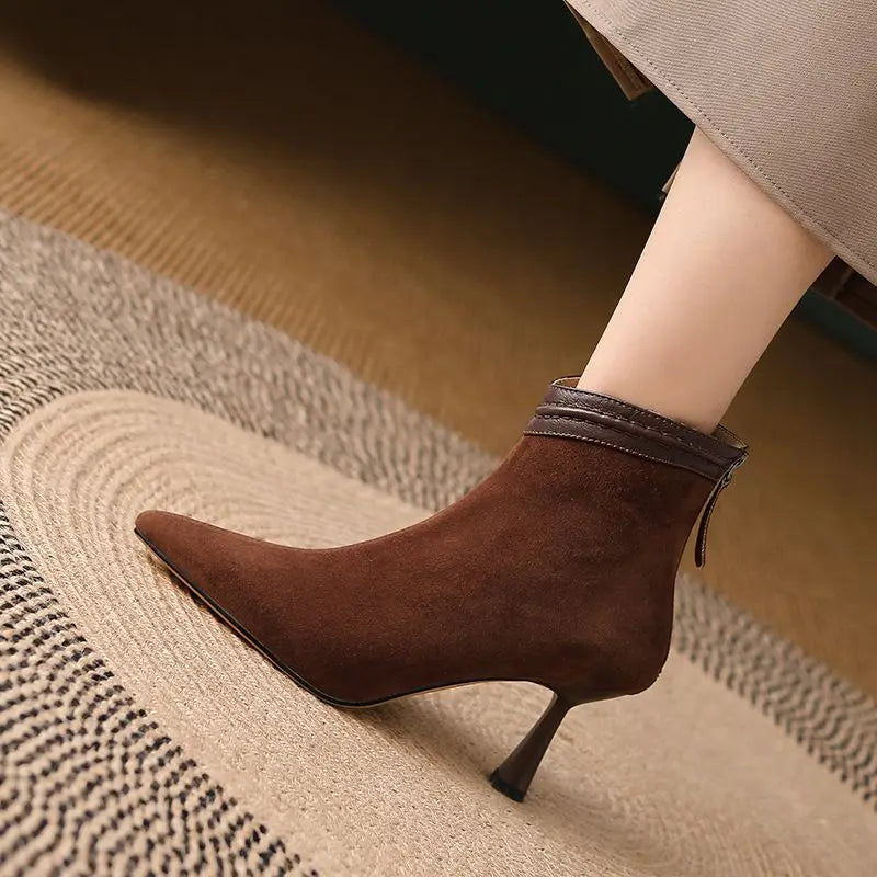 Carmelo | Rear Zip Stiletto Boots