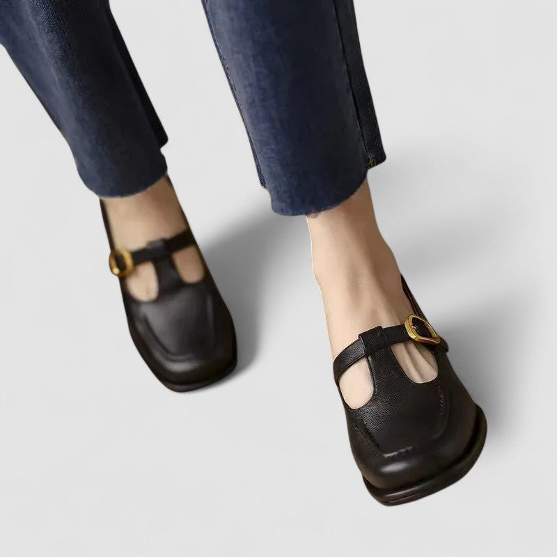 Odelia | Square-Toe Mary Jane Shoes with Buckle Strap