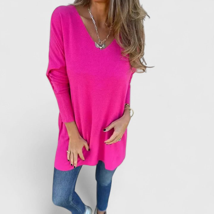 Atalie | Oversized V-Neck Top