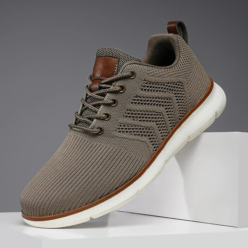 Andrey | Knit Upper Lace-Up Sneakers