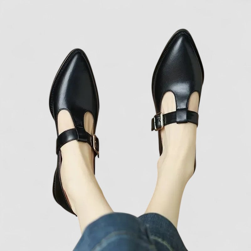Nastasia | T-Strap Mary Jane Block Heel Shoes