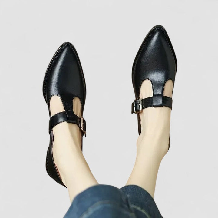 Nastasia | T-Strap Mary Jane Block Heel Shoes
