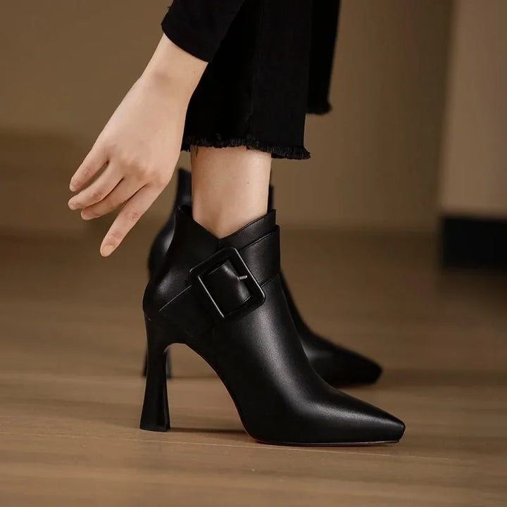 Adara | Buckle Strap Stiletto Boots