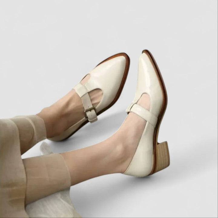 Nastasia | T-Strap Mary Jane Block Heel Shoes