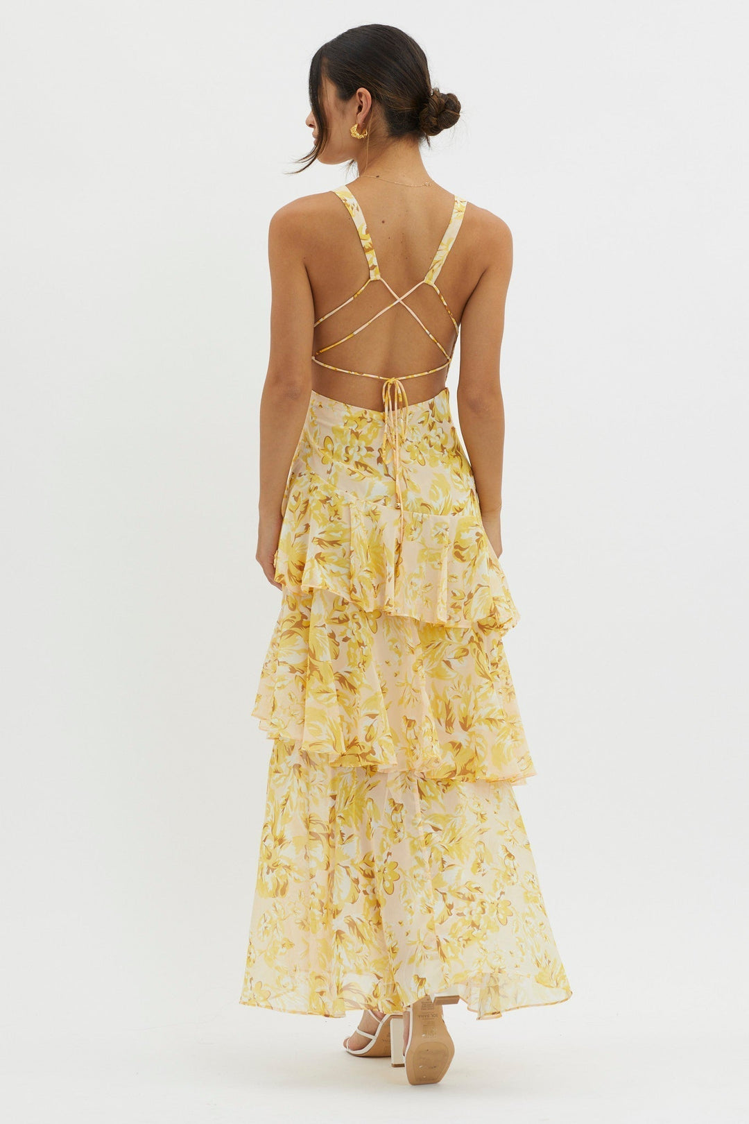Eulalie | Floral Ruffle Tiered Maxi Dress