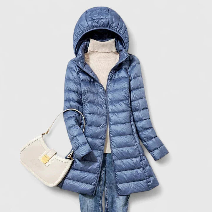 Yvonne | Lightweight Hooded Puffer Jacket with Zip