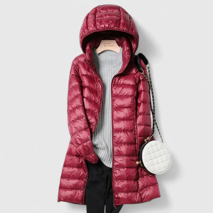 Yvonne | Lightweight Hooded Puffer Jacket with Zip