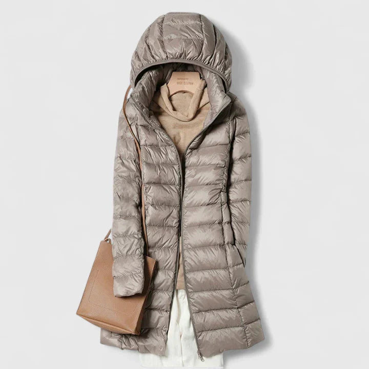 Yvonne | Lightweight Hooded Puffer Jacket with Zip