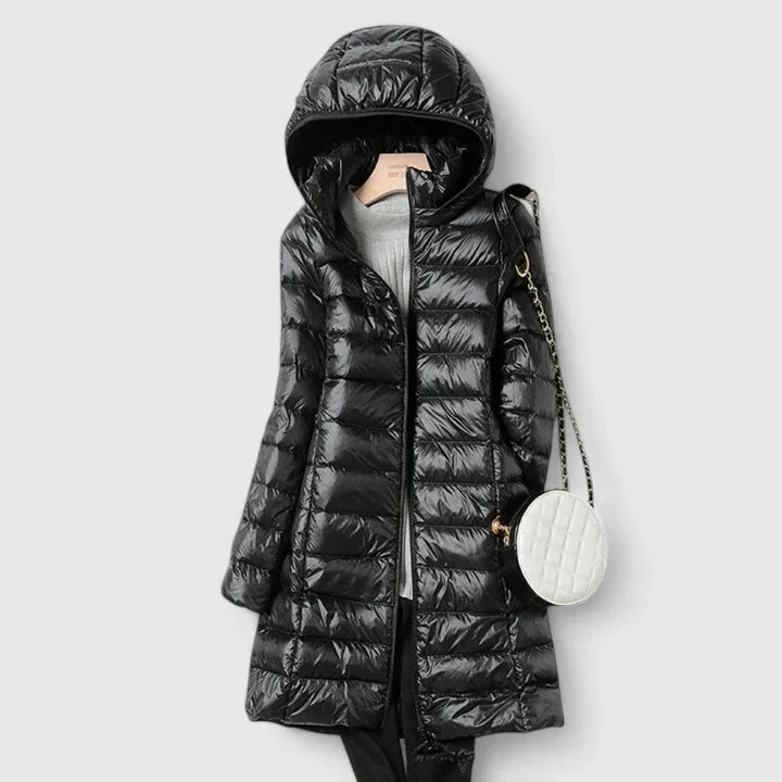 Yvonne | Lightweight Hooded Puffer Jacket with Zip