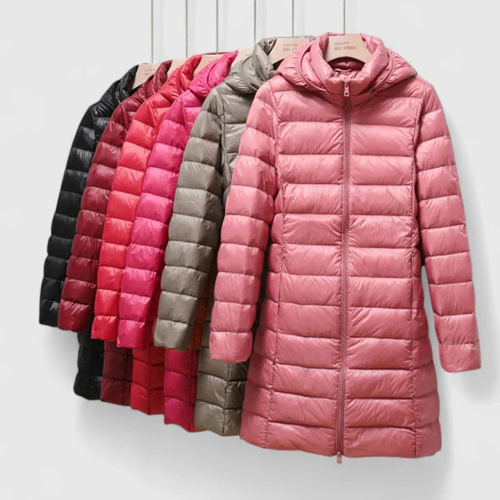 Yvonne | Lightweight Hooded Puffer Jacket with Zip