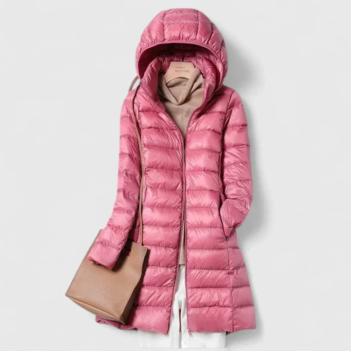 Yvonne | Lightweight Hooded Puffer Jacket with Zip