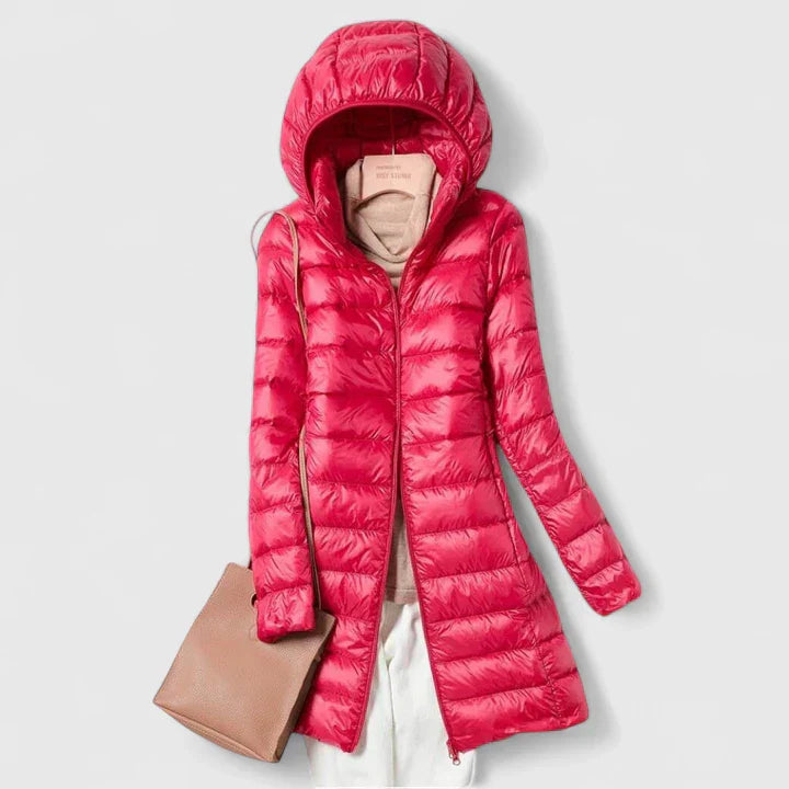 Yvonne | Lightweight Hooded Puffer Jacket with Zip