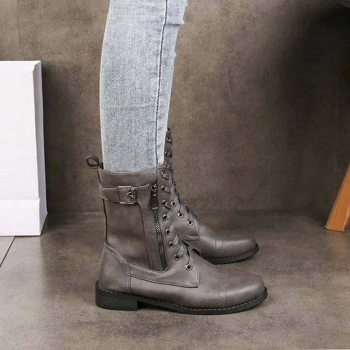 Lulu | Lace-Up Mid-Calf Boots