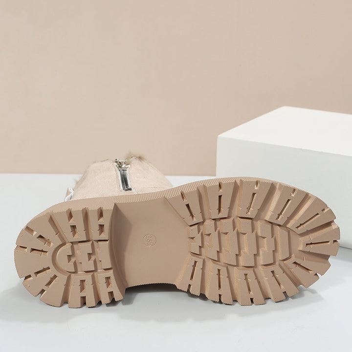 Juliana | Faux Fur Lined Ankle Boots with Zipper
