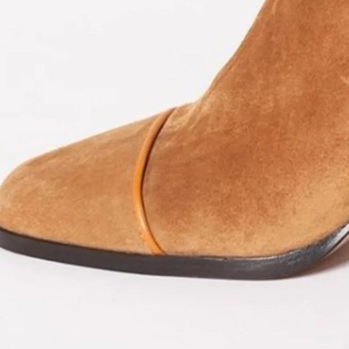 Heloise | Suede Ankle Boots with Block Heel
