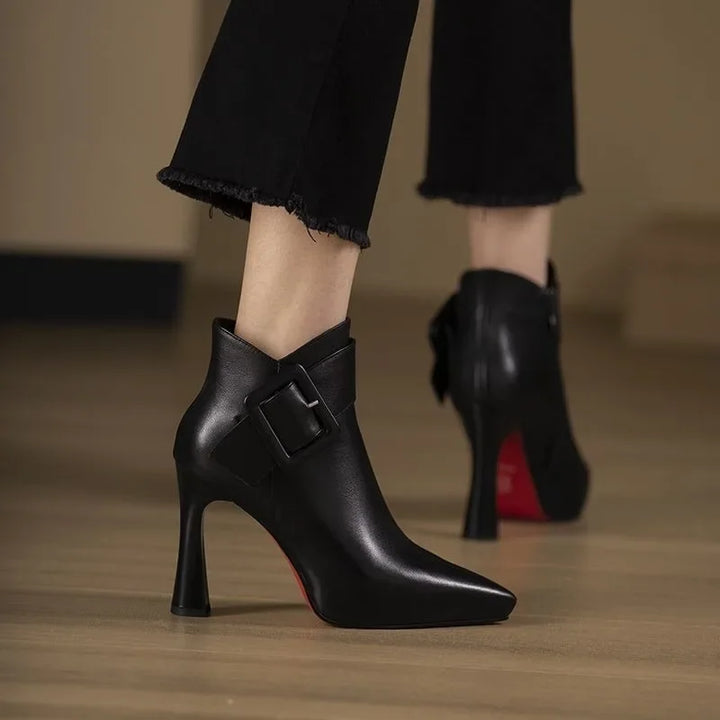 Adara | Buckle Strap Stiletto Boots
