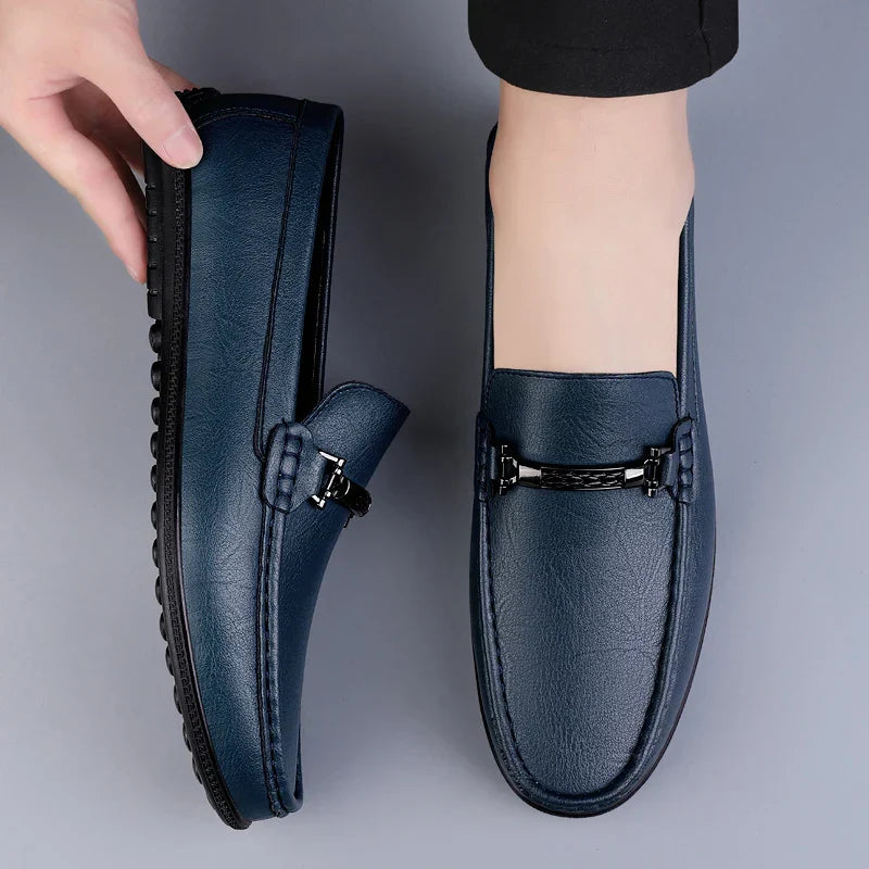 Donald | Metal Accent Formal Loafers