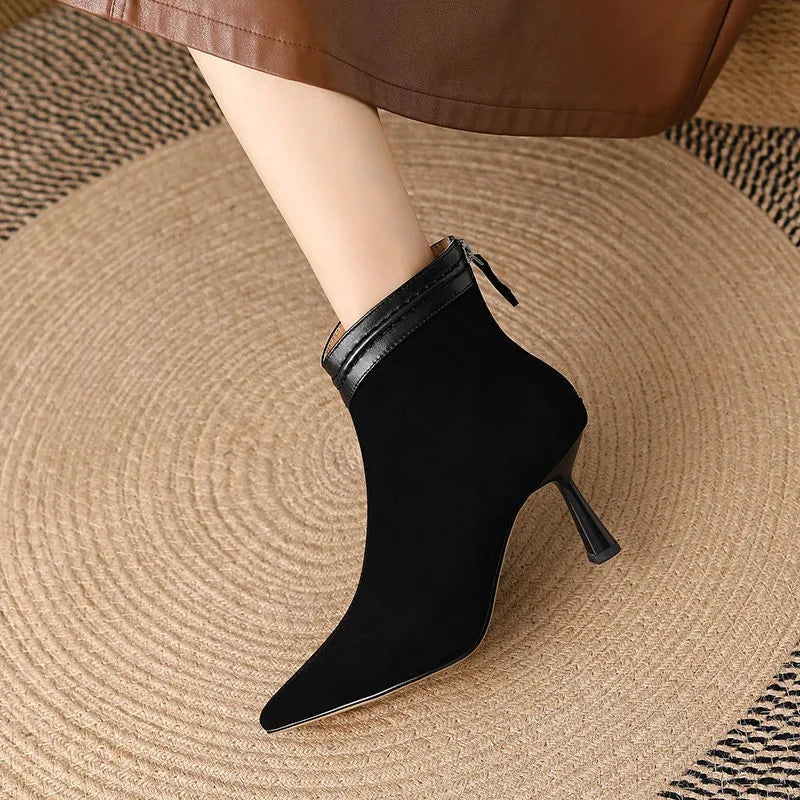 Carmelo | Rear Zip Stiletto Boots