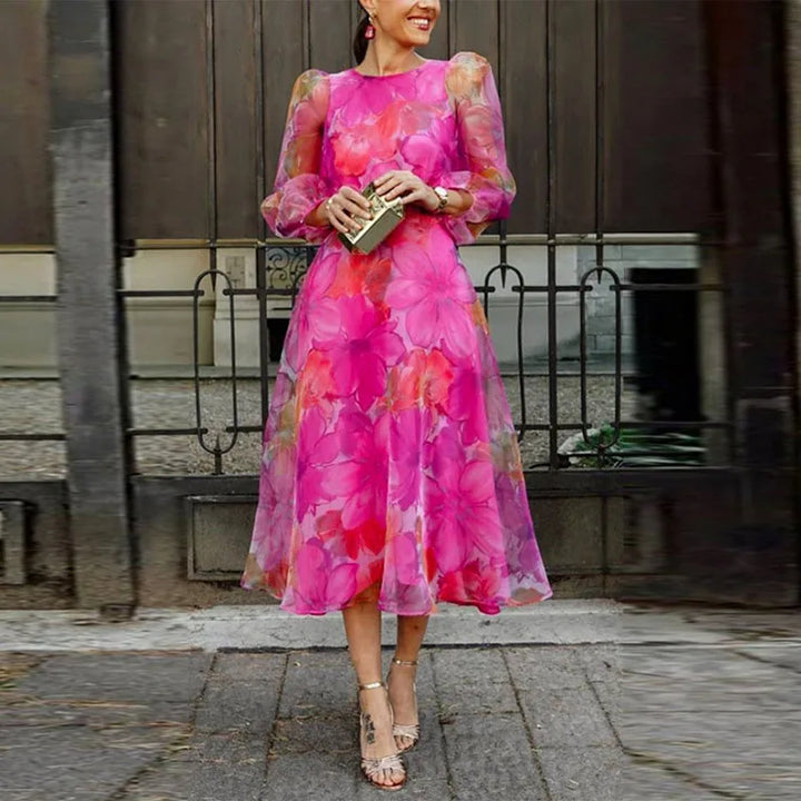 Barbara | Formal Floral Midi Dress