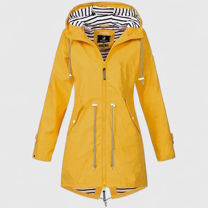 Rosana | Hooded Waterproof Outdoor Rain Jacket with Drawstring