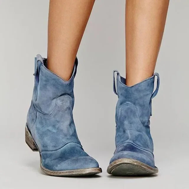 Dea | Western Fringe Mid-Calf Boots