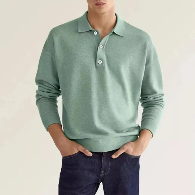 Ashton | Knit Polo Long-Sleeve Shirt