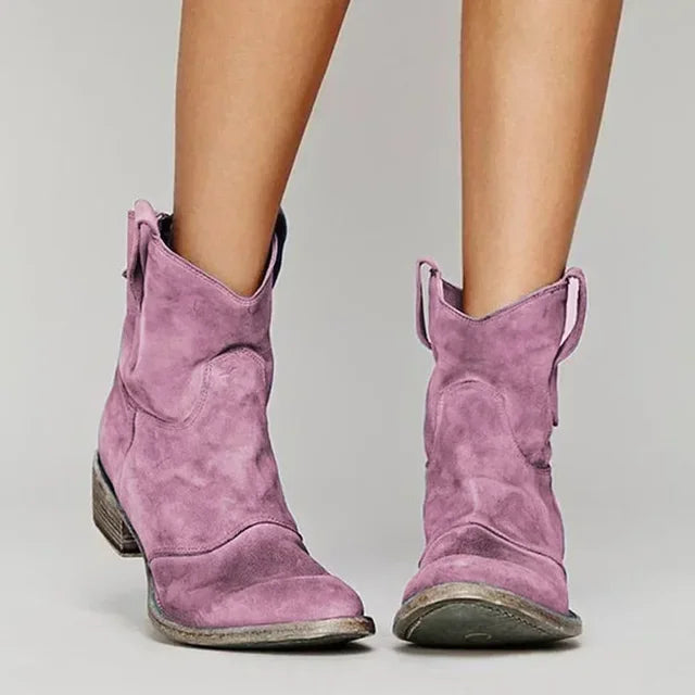 Dea | Western Fringe Mid-Calf Boots
