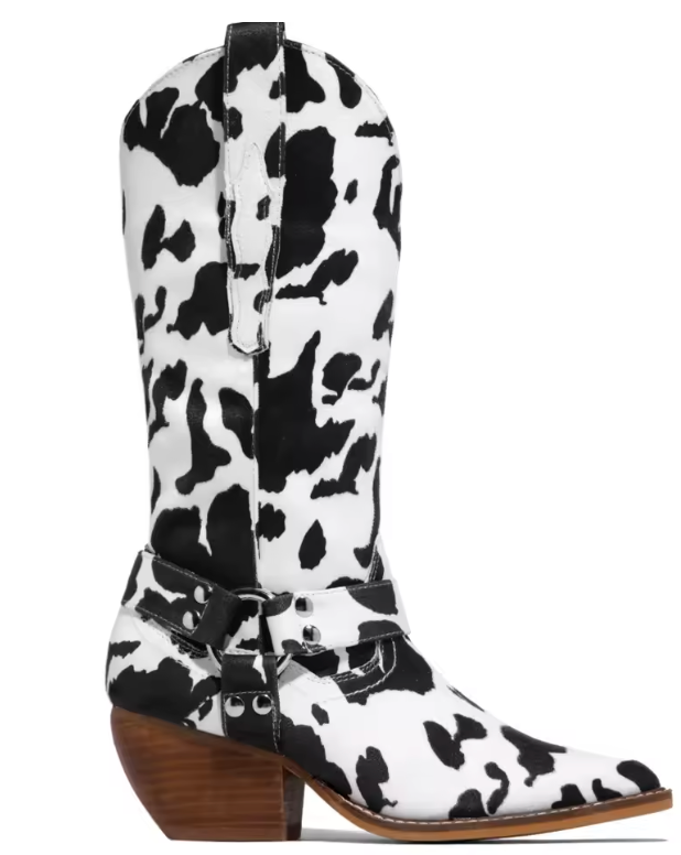 Elspeth | Cow Print Western Cowboy Boots