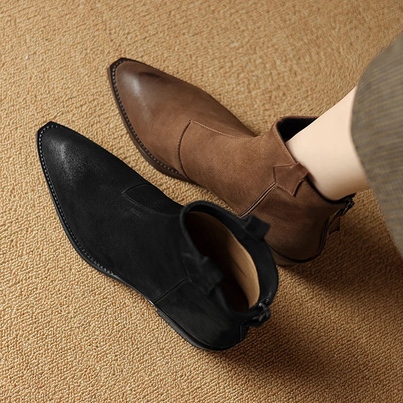 Ashika | Pointed Toe Ankle Boots