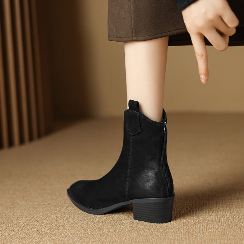 Ashika | Pointed Toe Ankle Boots