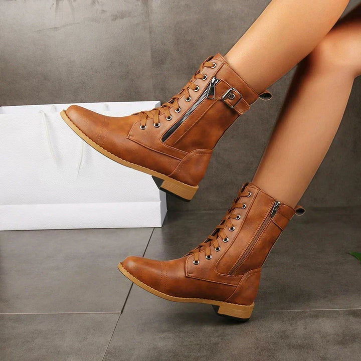 Lulu | Lace-Up Mid-Calf Boots