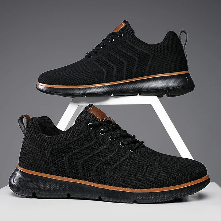 Andrey | Knit Upper Lace-Up Sneakers