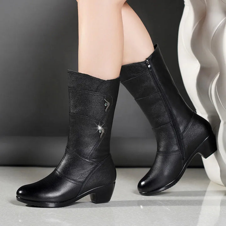 Anesa | Mid-Calf Boots With Low Heel