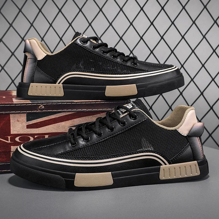Dallas | Contrast Trim Low-Top Sneakers
