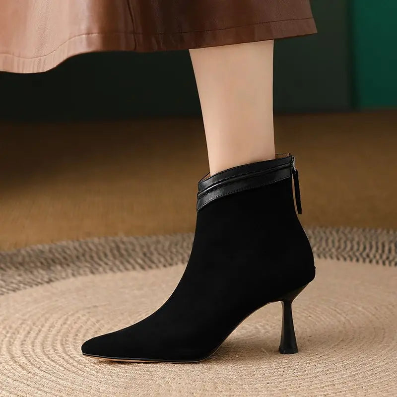 Carmelo | Rear Zip Stiletto Boots