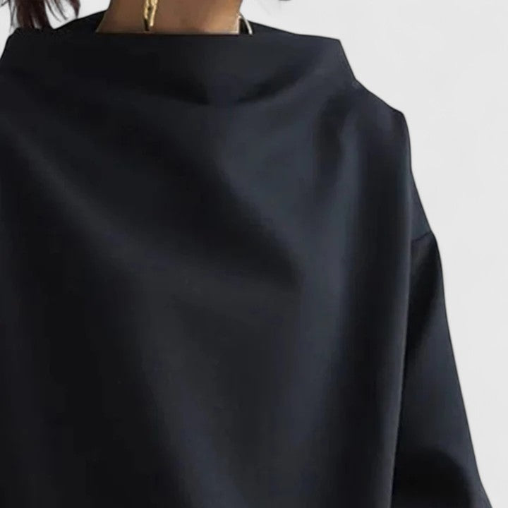Evie | Relaxed Fit Cowl Neck Top with Long Sleeves
