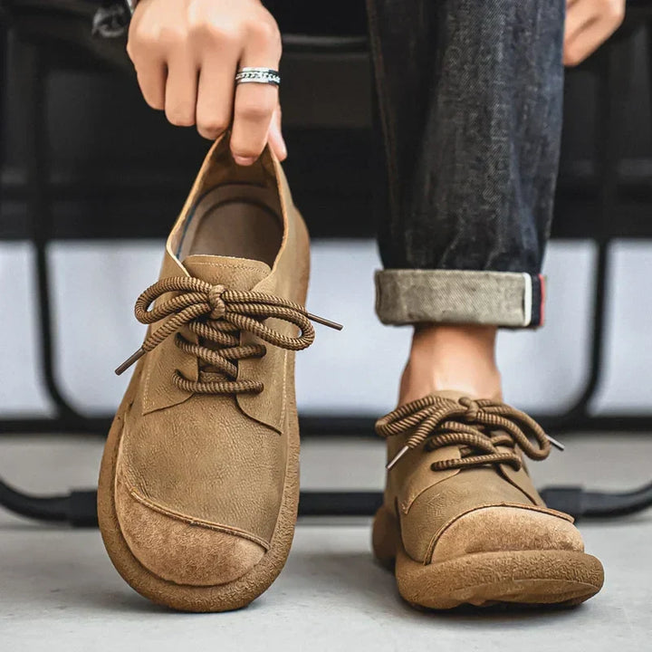 Cameron | Textured Toe Lace-Up Sneakers
