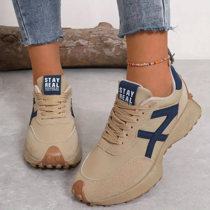 Dolly | Platform Lace-Up Sneakers with Panel Detail