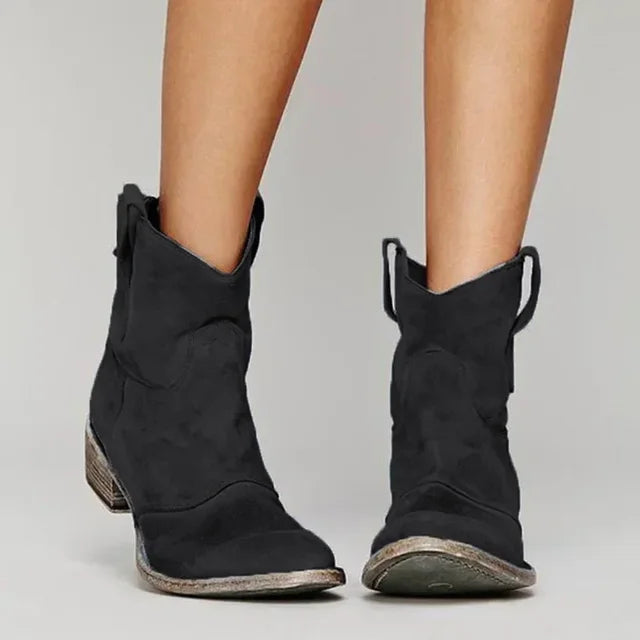 Dea | Western Fringe Mid-Calf Boots